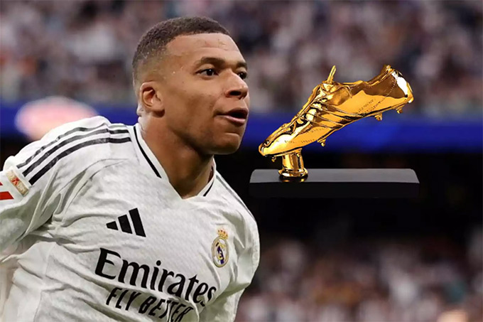 Mbappé giành Chiếc giày vàng châu Âu 2024/25 - Bongdaplus.vn